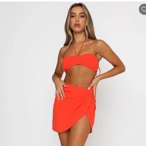 NWT WHITE FOX BOUTIQUE  ‘Italian Romance’ crop and ‘Sunset Views’ mini skirt SET